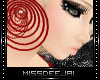 *MD*Red Loops Earrings