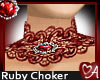 Red lace collar