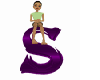 Jr*Purple S Letter Anima