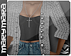 m> Grunge Cardigan Grey