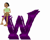 Jr*Purple W Letter Anima