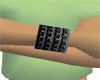 Chain Bk Leather Cuff