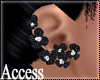 A. Black Flower Earrings