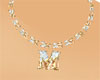 M Jeweled-Gold Alphabe