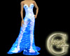 Scintillating blue dress