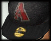 Black and red fitted hat