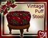 Burgundy Puff Stool