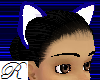 (R)Blue & White Cat Ears