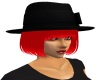 Candis Red Hair&blk cap