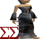 Black Silk Buckled Gown