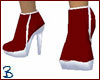 Red/White Ankle Boots