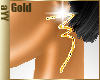 aYY-gold diamond snake shape bling earrings