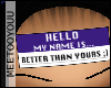 [w] Name headsign