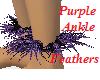 purple feather anklets