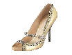 M Gold High Heel w Di