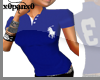 blue polo shirt