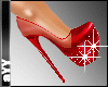 aYY-diamond high heel platform pump red