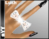 aYY-white Bow Index Ring for lush hand
