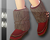 m> Fur Boots Red