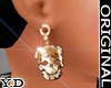 ^Y^ gold skull earrings