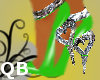 Q~Green Heart Heels