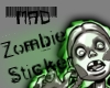 Zombie girl sticker