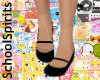 Kids Black Flats