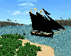 Yacht  black and island