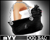 aYY-Metal Chain Dog Bag Black&black