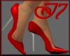 Red Patent Court Shoes