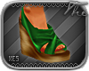 tx� Wedge Shoes } Green
