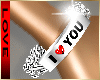 aYY-silver (I Love You ) heart bracelet