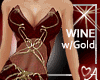 Wine Gold Gown