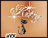aYY-Blk Kitty Belly Ring