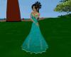 Aqua Silver Long Dress