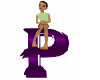 Jr*Purple P Letter Anima