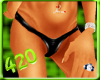 420 PVC Thong Blck