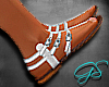 {GS} White Sandals