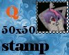(Q) N stamp