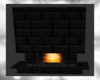 (SL) Blk Brick Fireplace
