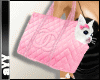 aYY-white cat & sassy pink  bag