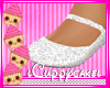 !C White Formal Slippers
