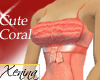 Puckered Coral Gown