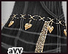 aYY-Gold Heart Diam Belt