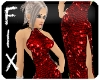 Glimmer Dress Red