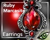 Ruby Marcasite Earrings
