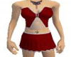 Red and silver skirt