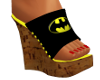 Batgirl Wedge with Red Nailcolor