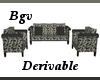3P Gray Furniture Set 7P