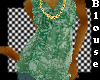 Blouse-Green&WhiteBlouse
